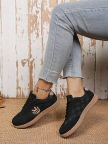 Women's Casual Outdoor Small White Board Shoes, Versatile, Spring/Autumn 2025 New Arrival - JGZ Black - View 4