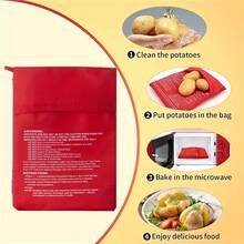 1 Piece Microwave Potato Cooking Bag Baked Potato Microwave Cooking Potato Quick Baking Tool Baking Bag Microwave Potato - 1個 - 查看 1