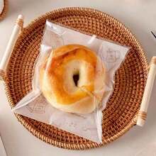 50PCS Food Wrap Paper For Home Kitchen Bakery Cake Shop Non-Stick Residue-Free Self-Sealing Transparent Bread Bags - Transparent - View 1