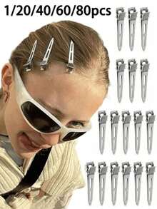 专业女士沙龙固定发夹 6cm 卷发金属发夹 发根蓬松发夹 DIY 工具 发饰 家居浴室装饰 夏季 - 彩色 - 查看 2