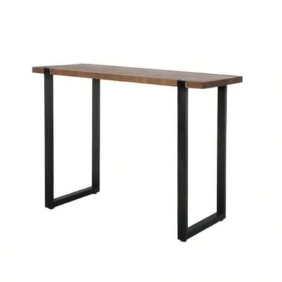 High Bar Table Industrial Pub Table Dining Solid Wood Cafe Office Desk