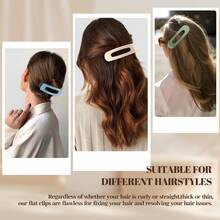 1-Piece.Large Flat Hair Clips For Women - Non-Slip French Claw Clips, Big Duck Bill Hairpins, Jaw Hair Clamps For Stylish Hairstyles - Random Color - View 9