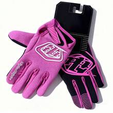 2025新款 Forest Racing 山地自行车黑/红手套，成人四季骑行摩托车赛车手套，全指透气骑行手套 - TLD 手套 - 查看 13