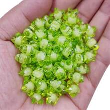 100Pcs 12mm Double Layer Star Beads DIY Craft For Necklace Bracelet Pendant Jewelry Making - Grass Green - View 1