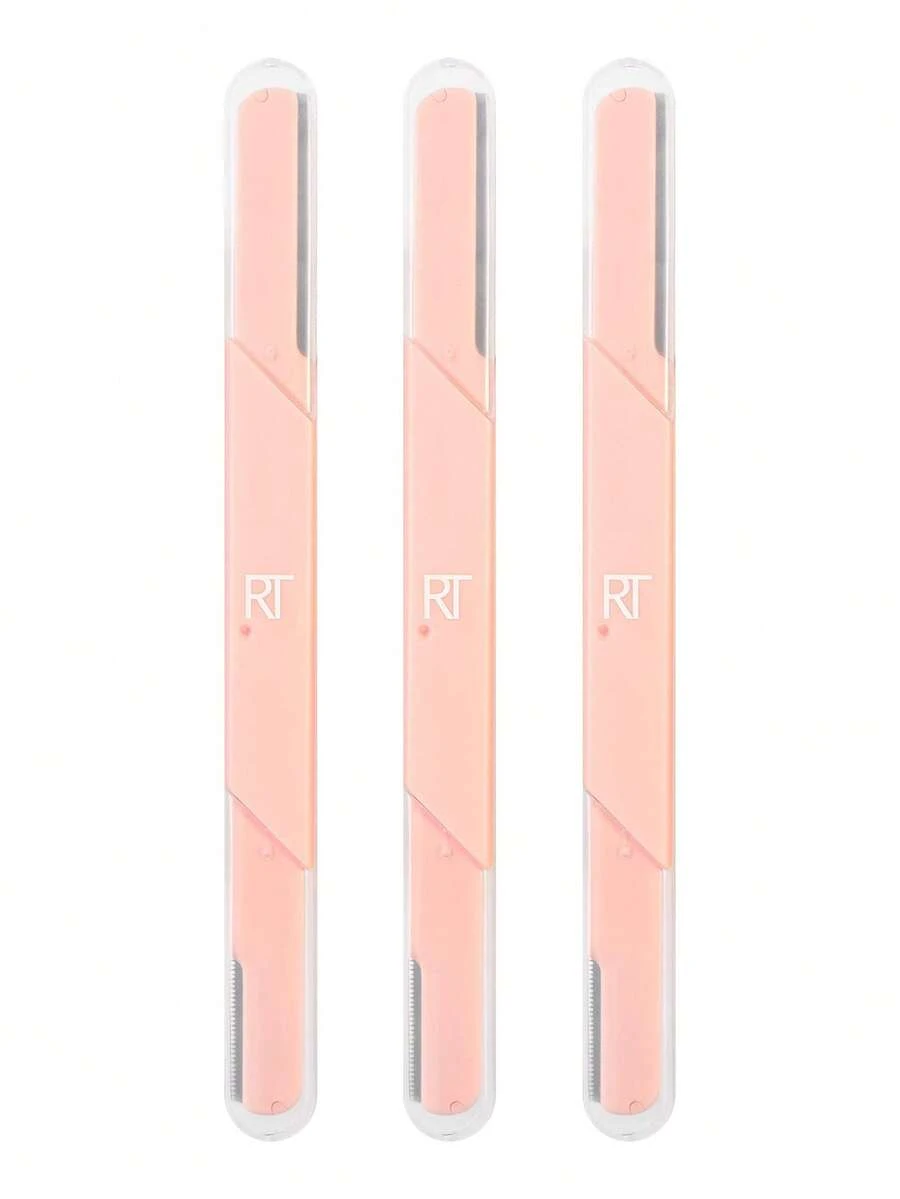 Set de 3 Navajas para la cara y las cejas de Real Techniques - Rosa coral - Ver 1