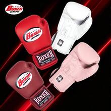 GINGPAI Professional Boxing Gloves For Adults, Men & Women, Muay Thai, MMA, Sparring, Genuine Leather Punching Mitts - Multicolor - View 3