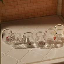 Mini Realistic Doll House, Miniature Cherry Tulip Glass Cup Dollhouse Decor Toy - Multicolor - View 14