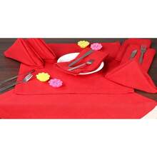 12-Pack 1OO% Cotton Dinner Napkins Best For Valentines Day Easter Spring Gift Gifts 18 By 18-Inch Soft Absorbent Comfortable - Ideal For Events And Regular Use - Red,18x18EveryDayNapkin,Red - 紅色 - 查看 4