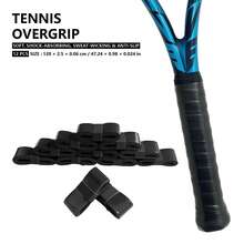 12 miếng băng quấn tay cầm vợt tennis - Thấm hút mồ hôi & Chống trượt, Chất liệu PU bền - Kích thước: 1200 X 25 X 0,6 mm - Phù hợp cho vợt tennis và cầu lông - màu đen - Xem 1