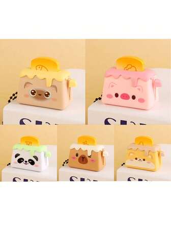 5style Cartoon Anime Figure Image Capybara Image Key Chain Mini Bread Maker KeyChain Pendants Bag Charm Creative Collecting Toys Decorative Prop Valentine's Day Christmas Stocking Stuffers Easter Festival Party Small Gifts
