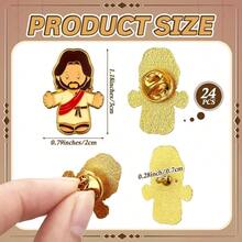 Yinkin Christian Jesus Pins Bulk Enamel Christian Lapel Pins Jesus Brooch Religious Party Favors for Easter Church - como en la foto - Ver 2