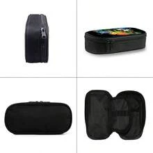 5-Piece Dinosaur Truck Printed Backpack Set (Double-Layer Backpack + Shoulder Strap Round Lunch Bag + Multi-Functional Pencil Case + Drawstring Bag + Coin Pouch) - Black - View 4