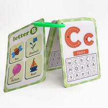Lachilly 30张字母英语单词学习闪卡 儿童教育阅读拼写词汇认知卡 蒙特梭利幼儿园家庭教育教学辅助工具 - 彩色 - 查看 6