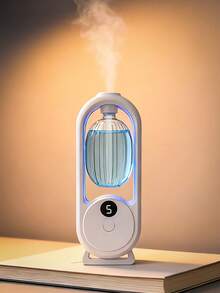 Difusor de aceites esenciales de montaje en pared/sobremesa - 5 modos de niebla con temporizador, 6 opciones de fragancia (incluido jazmín), luz LED de colores cambiantes, recargable por USB; adecuado para ambientadores de hogar, coche y hotel - multi-sabor - Ver 8