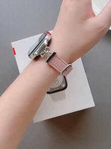 1PC Bow Hollow-Out Leather Strap Compatible With Apple Watch Band 38/40/41 42/44/45 S11 10 42/46mm Elegant Lady Wristband Series 9 8 7 6 5 4 3 2 1 SE