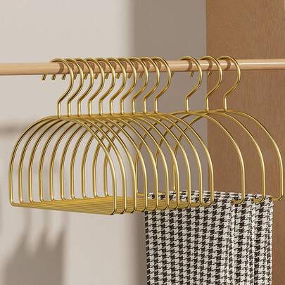 5pcs Gold Metal Scarf Tie Rack - Smooth Polished Finish, Multi-Function Storage Hooks For Belts And Accessories, Space-Saving Closet Organizer For Scarf, Tie, Belt, Necklace, And Small Accessories, Metallic Construction With Elegant Shine, Easy Mounting On Wall Or Door, Keeps Accessories Neatly Displayed And Accessible In Compact Wardrobe, Premium Gold Tone Hardware, Compatible With Various Home Decor Styles, Ideal Gift For Organizing Enthusiasts, Versatile Indoor Storage Solution