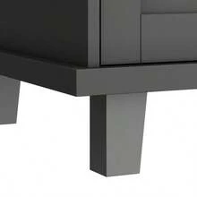 Esszimmerwagen (129 X 46 X 92 Cm), Modern And Einfacher Schwarzer, Beweglicher Küchen-Esswagen Mit Schubladen Und Lagerschränken, Hellbraune Holzarbeitsplatte (Previous Sku:N620P19312829S) - Black2 - View 7