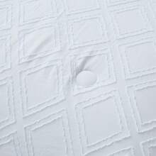 Luxury Thick Winter Comforter - Super Soft Microfiber Filled, Quilted Solid Color Diamond 3D Jacquard Duvet Cover, Suitable For All Seasons, Machine Washable - Perfect For Bedroom, Hotel And Guest Room (Pillow Case Not Included) - White - View 7