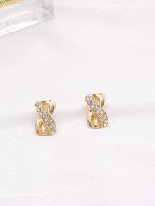 1 set de bijoux style Dubai en plaqué or 18 carats avec cristaux, comprenant un collier, des boucles d'oreilles de mariée africaine, une bague, un bracelet et d'autres accessoires. Cadeau de Noël pour femmes. - Doré - Voir 6