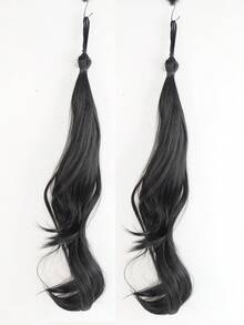 Dos piezas de cabello sintético trenzado, de aproximadamente 18 pulgadas de largo, adecuadas para uso diario. - Multicolor - Ver 13