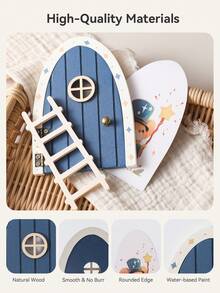 梦幻仙女老鼠城堡大门装饰摆件，生日礼物，可爱动物娃娃屋装饰，童话大门，感恩节圣诞节礼物，牙仙许愿门