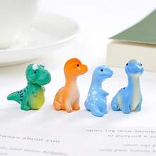 6件套创意逼真霸王龙恐龙动物可爱串珠DIY装饰配件迷你汽车/桌面摆件 - 彩色 - 查看 3