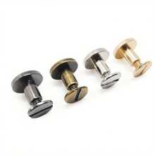 Belt Rivets Kit For Leather Craft Chicago Screws With Screwdriver - Reusable Snap Buttons For DIY Garment, Jewelry, Shoe Making Supplies - Multicolor - View 4