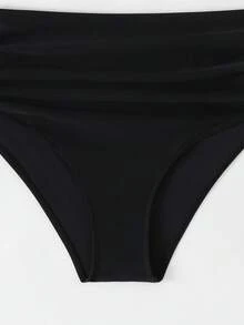 2pcs Leopard Print Elegant Cute Knotted Bow Swimsuit, Beach Vacation - Leopard Print - View 5