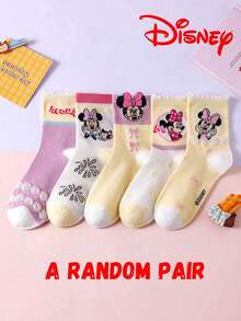 Bộ 10/5 đôi tất xếp ly, tất bong bóng dễ thương kiểu công chúa, tất dài đến bắp chân cho bé gái, tất mùa đông hoạt hình cho bé trai, tất ngắn thoáng khí cho bé và học sinh, tất Disney. - Nhiều màu - Xem 14