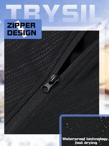 Chaqueta deportiva con capucha y cremallera, forrada de forro polar grueso para mujer, para otoño e invierno - Negro - Ver 3