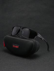 1pc Men's Polarized Solid Color Sports Eyeglasses, Fashion Minimalist Classic Versatile Eyewear, All Season - Multicolor - View 12