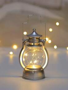 مصباح ليد ميني رجعي، شمعة إلكترونية فرنسية جديدة للأعياد، مصباح يدوي على شكل مصباح زيت لإضاءة الأجواء الاحتفالية، إضاءة ناعمة على طاولة الجانب، بحجم راحة اليد والهاتف، هدية عيد ميلاد مميزة للأصدقاء