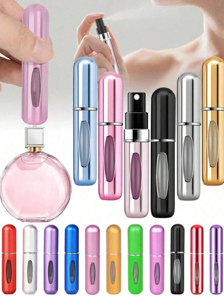 旅行装香水可灌装，5毫升，旅行必备，迷你香水瓶，喷雾瓶灌装机，迷你便携式空液体容器，旅行必备，海滩夏季度假旅行收纳包，返校季，1瓶旅行装香水可灌装 - 彩色 - 查看 1