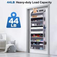 Hanging Behind Door Organizer, Organizer Box, Hanging Closet Storage Organizer, 5 Tier Hanging Behind Door Organizer With 10 Large Capacity Pockets, Anti-Tilt, Suitable For Bedroom, Bathroom, Pantry, New Year Gift, Holiday Gift - Hồng - Xem 4