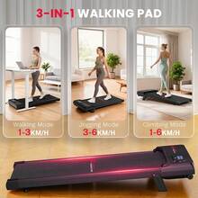 Homefitnesscode Walking Pad Treadmill 1–6 Km/H, Compact Under-Desk Treadmill For The Home Office With LED Display, Quiet 0.65 HP Motor And 90 Cm Long Running Belt - Phích cắm loại F của EU (220-240V) - Xem 5