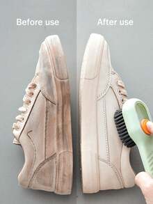 Multi-Functional Shoe Brush With Integrated Soap Dispenser - Ergonomic Handle, Durable Plastic, Soft Bristles, No Electricity Required - Multi-Functional Liquid Dispenser Shoe Brush, Athletic Shoe Cleaner, Household Shoe Washing Brush - Multicolor - View 4