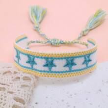 1pc Embroidered Pentagram Handmade Braided Bracelet - Multicolor - View 4