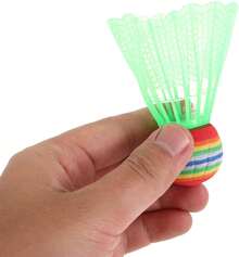 Yardwe 12 Piezas lanzadera de bádminton de Aire bádminton de plástico pajarito Badminton Interior y Exterior Cabeza Pelota de Juguete Pelota de Volante niño - colores variados - Ver 12