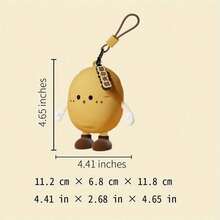 1pc Cute 3D Carrot And Radish-Shaped Storage Bag - Reusable Mini Earphones, Coin, Key Holder With Expressive Eyes And Cheeks - Durable And Portable Organizer, Money Bag, Keychain, Adorable Accessories, Vegetable Design, Lightweight Small Bag, Soft Material, Small Wallet, Perfect For Electronics Users, - Multicolor - View 4