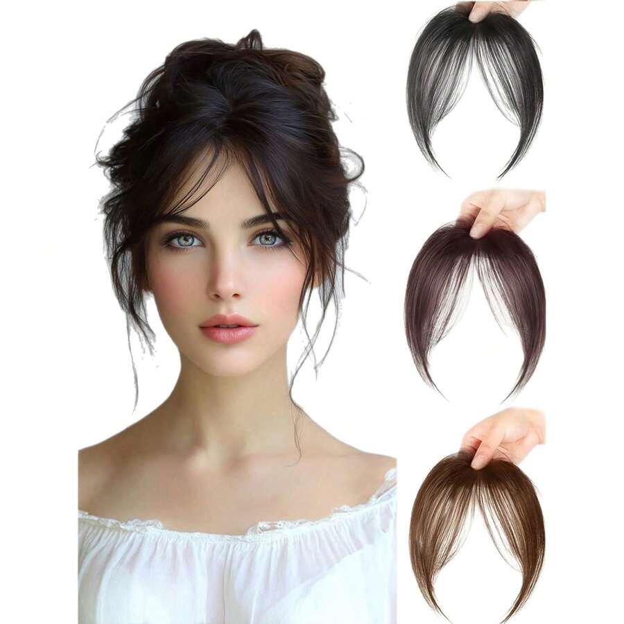 Women's Hair Topper Wig Piece, Fluffy High Crown Hairpiece, Lightweight Bangs Invisible Hair Extensions - Multicolor - View 1