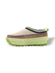 UGG Venture Daze 女款运动鞋，保暖透气吸汗，百搭易清洁，纯色Logo，适合户外、日常、上学穿着，浅米色/栗色/荧光绿，货号：1155650-CCT - 淺米色/栗色/螢光綠色 - 查看 1
