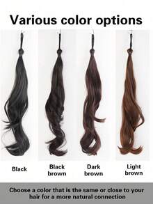 Dos piezas de cabello sintético trenzado, de aproximadamente 18 pulgadas de largo, adecuadas para uso diario. - Multicolor - Ver 3