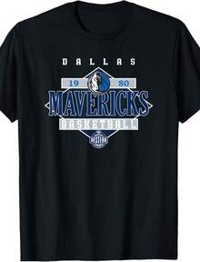 Official Dallas Mavericks Diamond Look T-Shirt - 黑色 - 查看 1