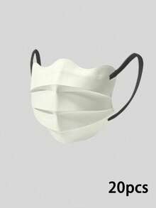10pcs/20pcs Large Butterfly Shaped Masks, Women's High-Value Wavy Cloud V-Shaped Face Enhancing Small Masks