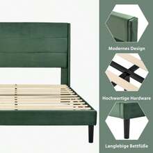 Marcos de cama - Verde + Terciopelo + 90 cm x 200 cm - Ver 4