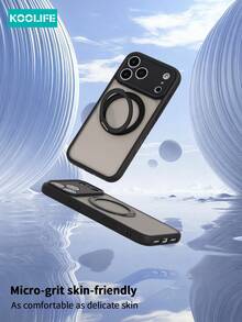 Koolife 适用于新款苹果 17 手机的 1 件装手机壳，带 360° 旋转支架，优质简约磨砂手机保护套，支持磁吸充电，PC+TPU 材质，兼容 17 Pro Max/ 17/ 17 Pro/14/14 Pro/14 Pro Max/13/13 Pro/13 Pro Max/15/15 Pro/15 Pro Max/16/16 Pro/16 Pro Max - 黑色 - 查看 4