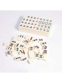 Mini Mahjong Mini Mini Kleine tragbare Handspiel Mahjong 144 Outdoor tragbar Geburtstagsgeschenk - Weihnachtsgeschenk perfektes Geschenk - Geschenk