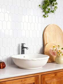 1/10 PIEZAS Azulejos autoadhesivos de mosaico hexagonal moderno - Azulejos de pared para cocina y baño DIY, adhesivos de mosaico impermeables y autoadhesivos - Disponibles en varios colores, Pegatinas, Vinilos decorativos para el hogar, Artículos de decoración de primavera para renovar tu hogar, Pegatinas de decoración de rama para la cocina - Multicolor - Ver 6