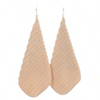 Modern Striped Nonwoven Finger Towels 2 Packs - Cartoon Theme, Lightweight Fabric, With Hanging Loop, Quick-Drying, Suitable For Bathroom And Kitchen, Bathroom Towels, Kitchen Towels, Bathroom Towel Set, Christmas Decorations, Thanksgiving Decorations, Christmas Gifts.