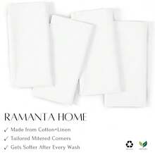 White Napkins Set Of 12 Cotton Flax Dinner Napkins Best For Cocktail Party And Everyday Use With Plain 18X18 - Washable Napkin,18inchx18inch(Setof1),WhiteWhite - 白色白色 - 查看 8